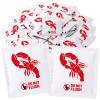 Ropoloogy 100 Pcs Lobster Crab Wet Wipes Bulk - 4 x 6 Inch Lobster Crab Wipes Individually Lemon Wrapped for Barbecue Gender Reveal Baby Shower Party Supplies view 1