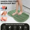 EaTubano Large Foot Scrubber in Shower (L, 24"x20") - Silicone Foot Scrubber for Shower, Non-Slip Suction Cup Bath Mat, Clean Feet & Toes Without Bending, Textured Foot Exfoliator - Green view 4