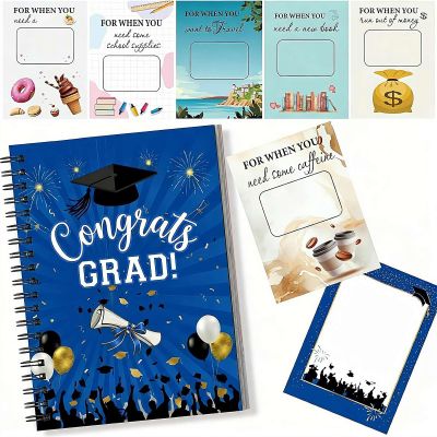 College Survival Gift Card Book 7 x 5 Inch Giftcard Booklet Holders 2026 New College Gift Card Booklet Organizer for High University School Birthday Care Package Cash Holder (Blue)