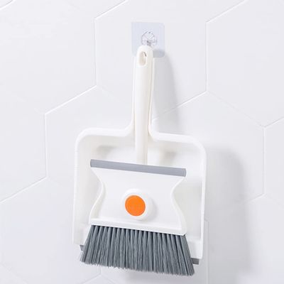 KLJUHGTR Broom and Dustpan Set Combination Household Office Cleaning Tool Mini Desktop Dust Sweeping Garbage Shovel