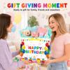 WNINK Large Happy Birthday Gift Bag with Sage Green Tissue Paper and Greeting Card, 13 Inch Colorful Balloon Birthday Wrapping Bag for Women Girls Family Birthday Party Supplies view 3
