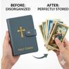 Catholic Prayer Card Holder, Holy Card Holder Book, Pocket Prayer Cards Organizer with Snap Closure, Holds up to 40 Religious Cards, Compact Booklet For Daily Use (B, No Cards) view 3