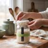 OUNONA 1 Set Sourdough Starter Jar Kit - 24oz Mason Jar Cloth Cover Reusable, Temperature Strip & Date Marked Feeding Band - Home Bread Baking Supplies for Fermentation view 3