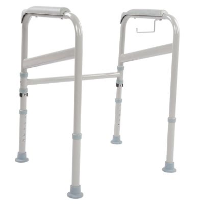 Marhynchus Toilet Safety Rail, Adjustable Safety Handrail Height and Width Adjustable Waterfall Armrests for Toilet Support and Bathroom
