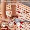 Cedar Bath Mat for Inside Shower, Custom Sizes Bathroom Anti Slip Mat, Small Large Wooden Sauna Mat, Slat Floor Mat for Tub Spa Outdoor Pool 12x31in(LxW 12x28in) view 2