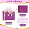 Powbrace Birthday Gift Bag with Tissue Paper and Card(2 PCS Purple, 13") view 2