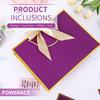 Powbrace Birthday Gift Bag with Tissue Paper and Card(2 PCS Purple, 13") view 3