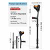 Forearm Crutches with Shock Absorber, Detachable Arm Crutch for Adult with Spring Reducing Pressure, 10-Level Adjustable Lightweight Aluminum Walking Cane for Seniors and Surgery Recovery view 4