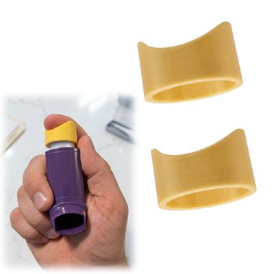 Inhaler Assist Device Ergonomic Easy-Press Inhaler Holder Support, One-Hand Grip Aid for Comfortable Daily Inhaler Use at Home, School and Travel for Users with Weak Hand Strength -2PCS