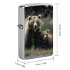 A Mother and A Cub Bears Lighter Case Vintage Metal Lighter Cover Reusable Lighter Protective Sleeve Unique Design Personalized Lighter Sleeve Holder Against Dust and Scratches view 2