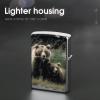A Mother and A Cub Bears Lighter Case Vintage Metal Lighter Cover Reusable Lighter Protective Sleeve Unique Design Personalized Lighter Sleeve Holder Against Dust and Scratches view 4