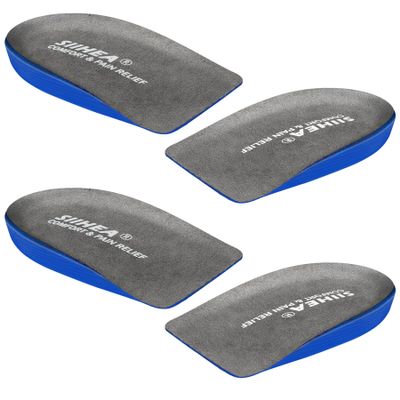 SIIHEA 1/2 inch Heel Pads Cushions for Shock Absorption, Heel Lifts Inserts Supports for Plantar Fasciitis, Spur Relief, Shoe Lifts Cups for Achilles Tendonitis, Height Increase (Large,2Pairs)