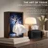 Ballet Dancer Tissue Box, Ballerina Tissue Box Wood Skirt Napkin Dispenser, Elegant Wooden Tissue-Cover Holder, Decorative Desktop Organizer for Home Office Bedroom Bathroom Party Use view 4