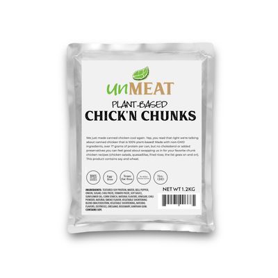 unMEAT Plant Based Chicken Chunks | Ready to Eat Vegan, 42.33 oz 1 Pack