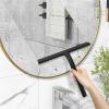 Premium Silicone Shower Squeegee with Holder - Durable Glass Wiper for Bathroom and Window Cleaning(White with Holder) view 3