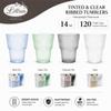 Lillian 14 oz Clear Ribbed Plastic Tumblers, 120 Pack - Shatterproof Disposable Drinking Cups, Elegant Hard Plastic Party Cups for Weddings, Parties & Special Events view 4