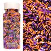 Sentovac Halloween Jimmies Sprinkles Edible for Cake Decorating Orange Black Purple White Sprinkles Candy Cookie Cupcake Topper Ice Cream Baking Decorations Halloween Christmas Supplies 3.53oz view 1