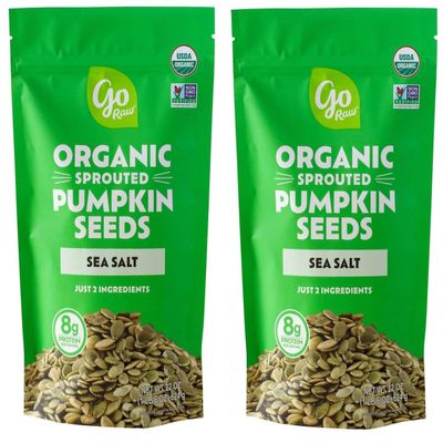 (2 Bags) Sprouted Organic Pumpkin Seeds with Sea Salt, 22 Ounce
