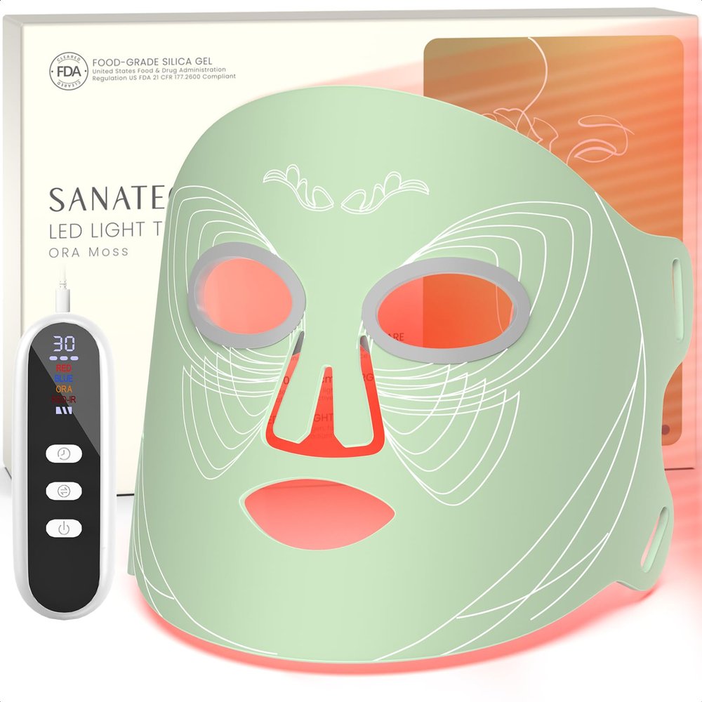 Red Light Therapy Mask for Face, 4 Modes, 400 LEDs, 850nm Near Infrared