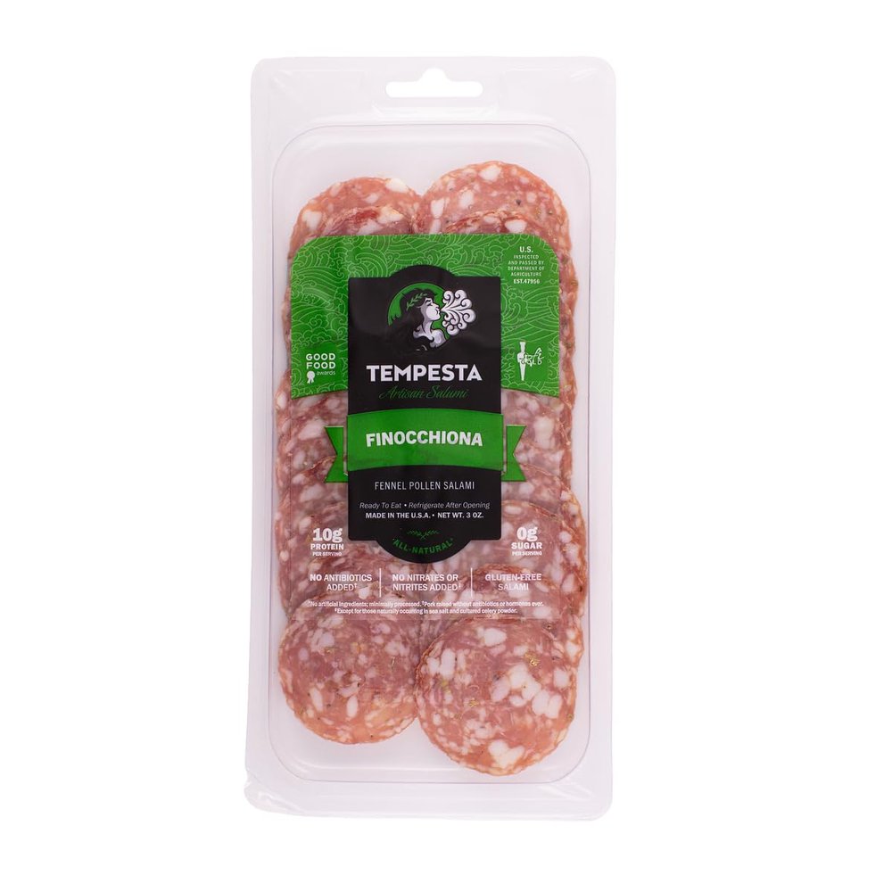 Tempesta FINOCCHIONA Fennel Pollen Salami, 3 OZ (Pack of 1)