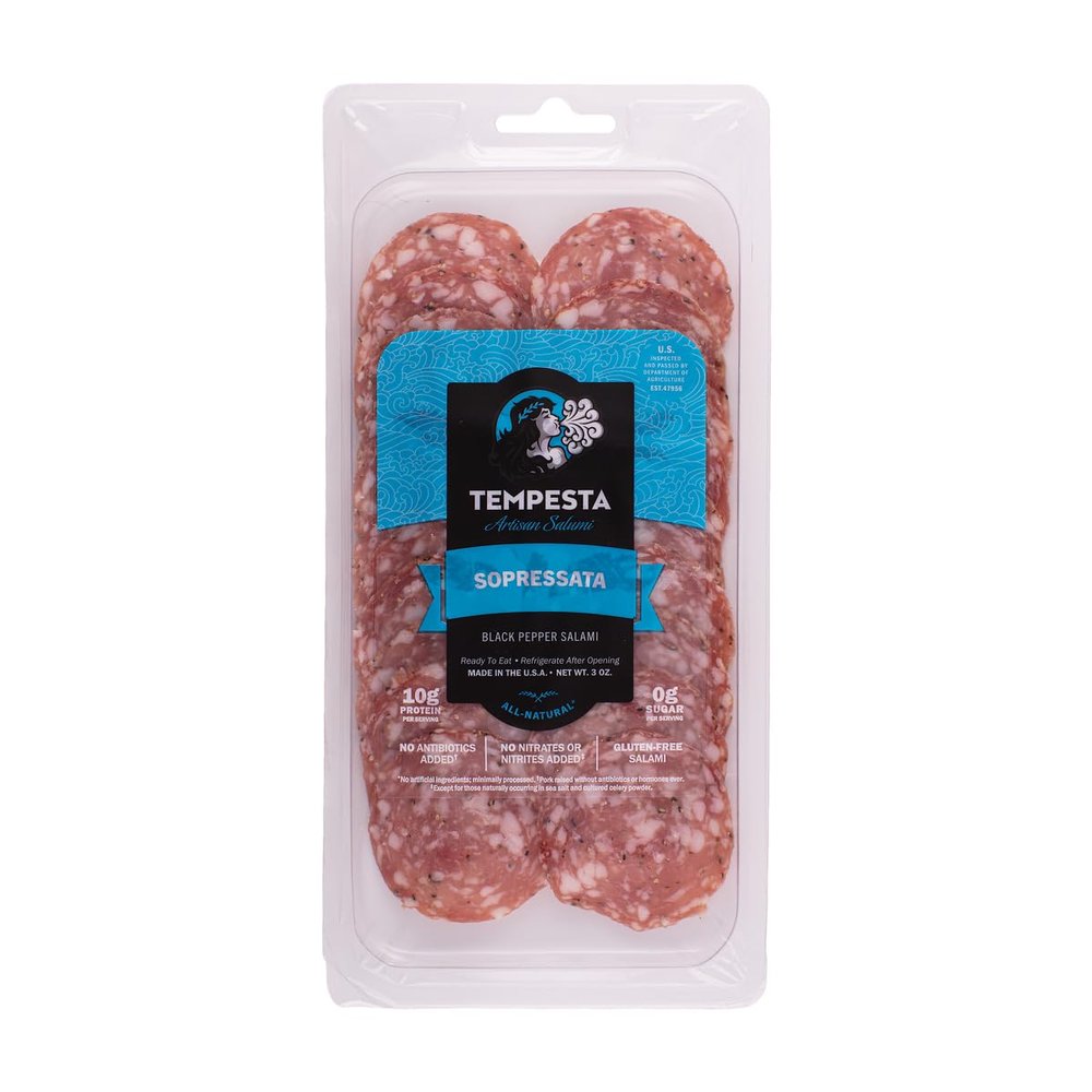 Tempesta SOPRESSATA Black Pepper Salami, 3 OZ (Pack of 1)
