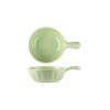 Ceramic handle instant noodle bowl household fresh and exquisite personality-cream green view 1