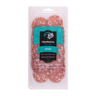 Tempesta GENOA Garlic & Black Pepper Salami, 3 OZ (Pack of 1)
