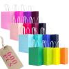 Bakepacker 600Pcs Small Paper Gift Bags with Handles 16 Different Senior Color Bags (15x21x8cm/6"x8.3"x3.15") view 1