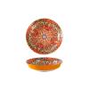 Ceramic retro hand-painted rice plate home fresh and exquisite personality-orange wave 8-inch deep plate view 1
