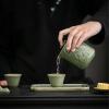 Portable travel tea set creative landscape Quik Cup- green glaze view 3