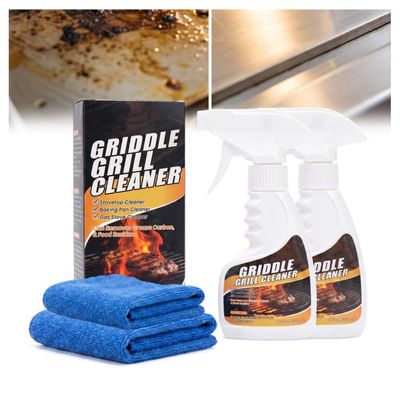 Fast Acting Heavy Duty Grill Degreaser Spray, 2026 New Griddle Grill Cleaner, Multi Surface Kitchen Grease Cleaner for Outdoor Cooking BBQ Grill Cleaner, for Home Cooks Cooktop Cleaner Spray (2)