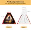 VANPTBNHS 2 Pack Hanging Kitchen Towels,Halloween Black Cat Pumpkin Absorbent Soft Hand Tie Towel with Loops Dish Cloths Wash Cloth for Bathroom Laundry Room Tree Branch Moon on Black view 3