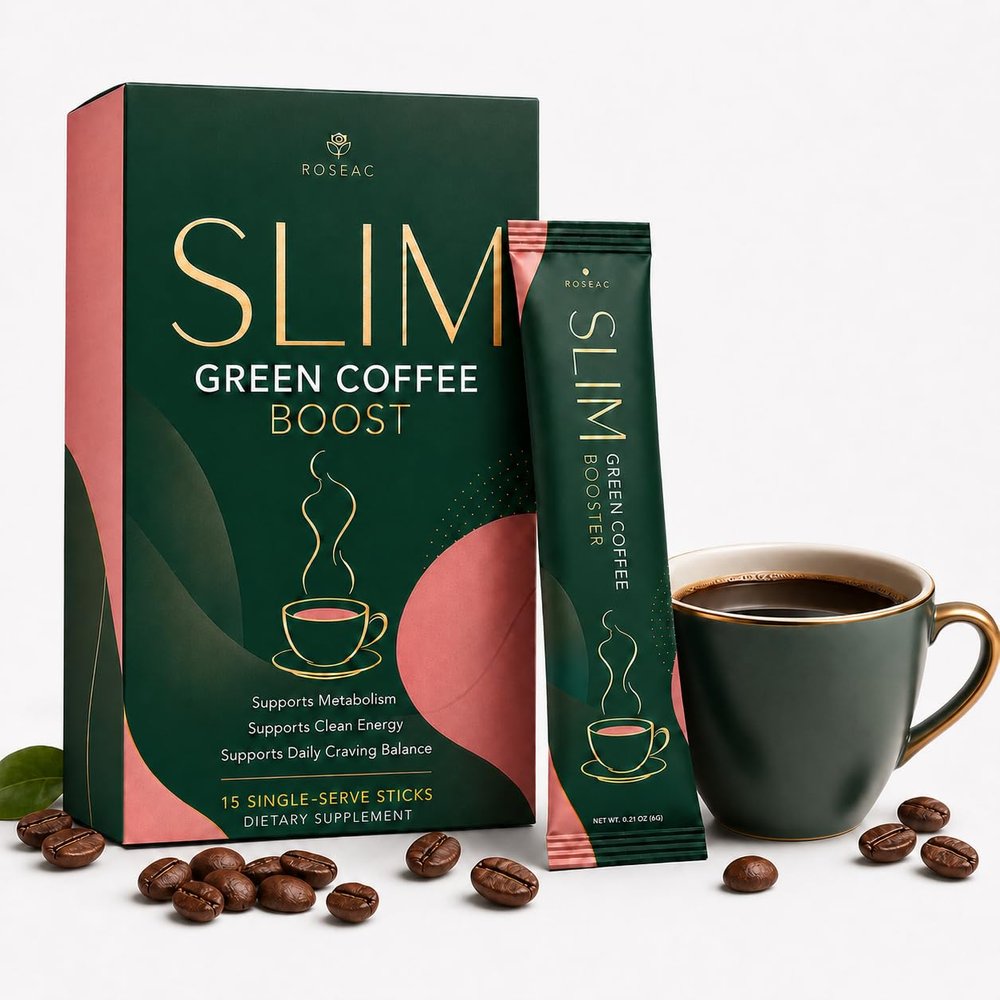Green Coffee Boost Powder, Slim Green Coffee15 Single-Serve Sticks, Morning Coffee Add-In Mix for Daily Balance, Clean Energy & Everyday Routine