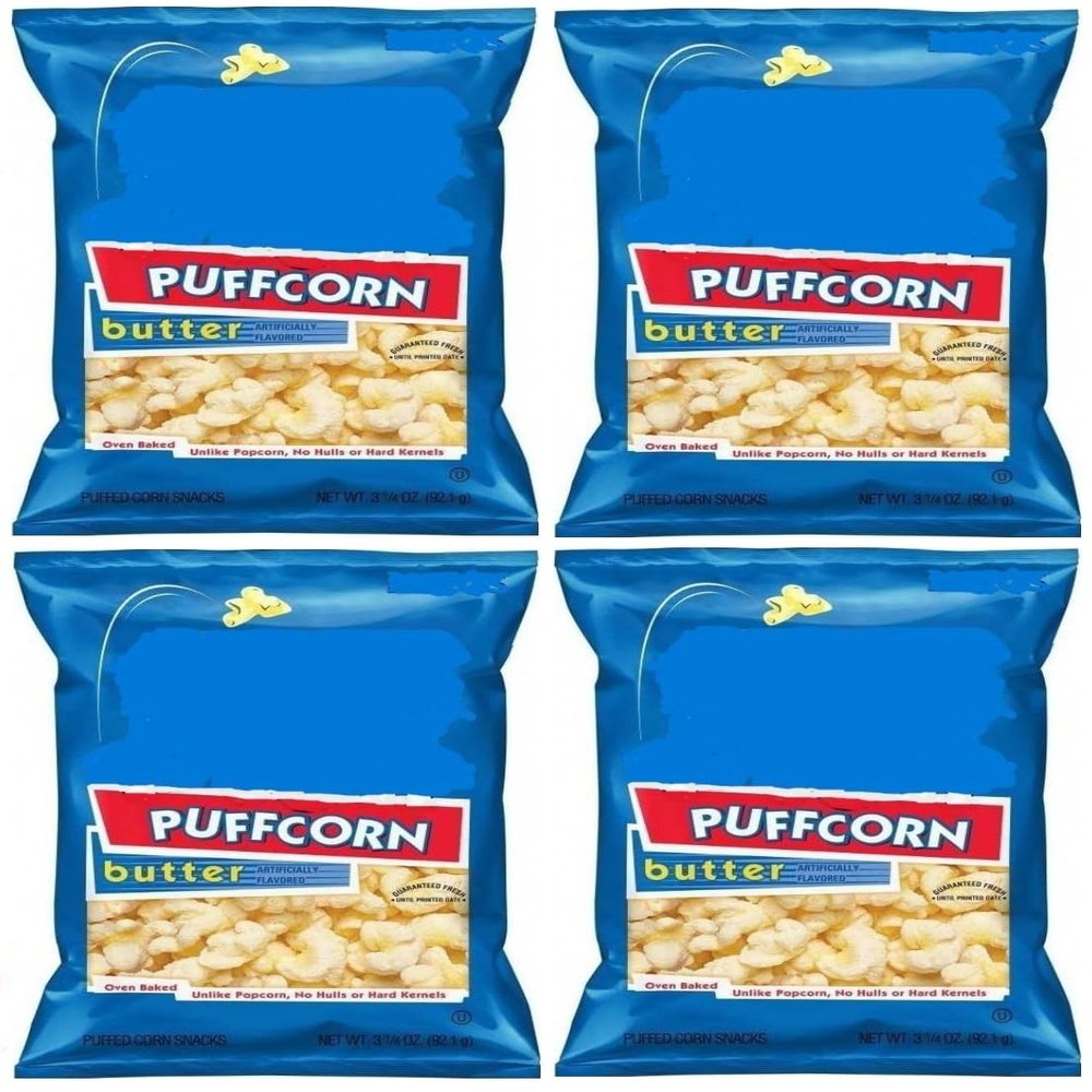 Puffcorn Butter Puffed Corn Snacks, 3.25 oz (1 Bag) - SET OF 4