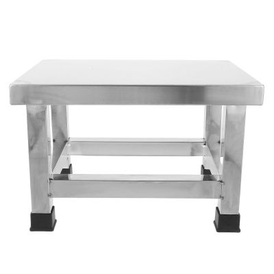 CIMAXIC Non-Slip Stainless Steel Shower Bench - 9.8'' H Shower Sitting Stool for Adults - Waterproof Metal Step Stool for Lab, Hospital, and Household Bathroom