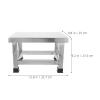 CIMAXIC Non-Slip Stainless Steel Shower Bench - 9.8'' H Shower Sitting Stool for Adults - Waterproof Metal Step Stool for Lab, Hospital, and Household Bathroom view 2