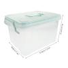 Operitacx Medicine Box with Multi-Grid Tray - 2 Layer Clear Plastic Medicine Storage Organizer for College Dorm Student and Family - Portable Caddy with Handle view 2