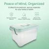 Operitacx Medicine Box with Multi-Grid Tray - 2 Layer Clear Plastic Medicine Storage Organizer for College Dorm Student and Family - Portable Caddy with Handle view 3