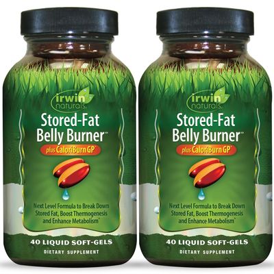 Irwin Naturals Stored-Fat Belly Burner Plus CalorieBurn GP 40 ct 2-Pack