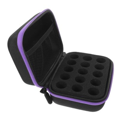 JHKNNK 15-Slot Insulin Vial Storage Case with Shockproof Eva Nylon Material, 10ml Medication Vial Holder for Home and Travel, Maintains Stable Environment for Diabetic Supplies