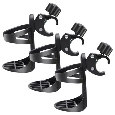 BEBEMOKO 3pcs Cup Holder for Wheelchair and Walker, Adjustable Pp Material Drink Bottle Holder with Detachable Design, Stable and Secure, for Seniors Outdoor Park Walks
