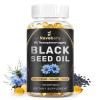 Navobary Black Seed Oil Softgels, 5% Thymoquinone, Cold Pressed Nigella Sativa from Turkish Black Cumin Seed, 500mg with Vitamin E, Non-GMO & Vegan, Gluten Free, 150 Softgels view 1