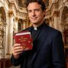 Catholic Genuine Leather Holy Card Holder, Pocket Prayer Card Organizer With Snap Closure Book for Daily Prayer & Religious Gifts (Red) view 3