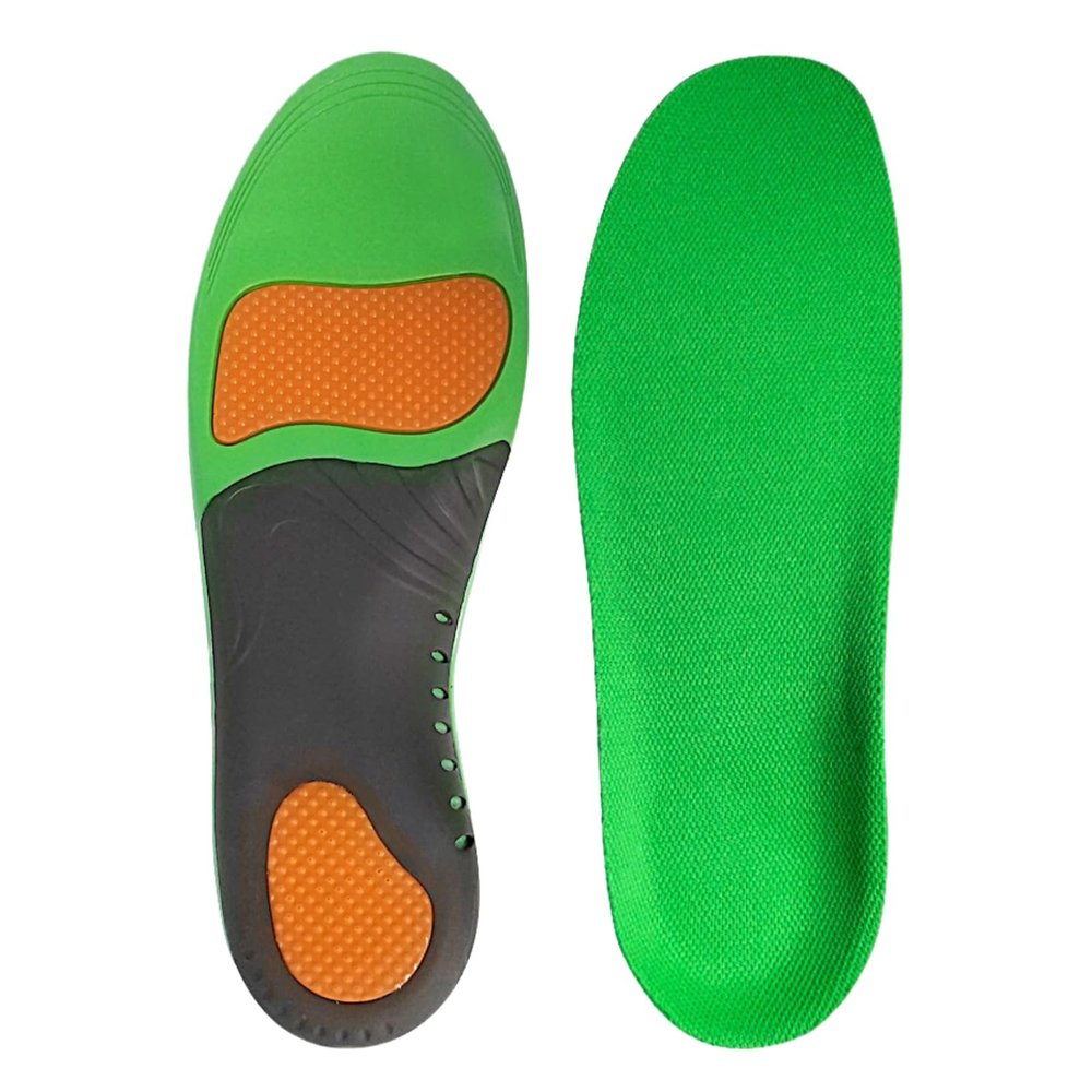 2 Pcs XL Arch Support Insoles for Flat Feet, Plantar Insoles for Men Women, Shock Absorption, BK Fabric, EVA, XL, 47-49/12.5-14.5 US Men