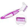 Kuuleyn False Teeth Cleaning Brush Double Sided Portable Denture Toothbrush for False Teeth Cleaning view 4
