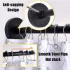 Extendable Corner Shower Rod - Curved Bathtub Rail, No Drill Installat, Black Stainless Steel, Telescoping Shower ain Pole for Bathroom & Fitting Room, & Slish Design view 3