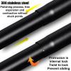 Extendable Corner Shower Rod - Curved Bathtub Rail, No Drill Installat, Black Stainless Steel, Telescoping Shower ain Pole for Bathroom & Fitting Room, & Slish Design view 4