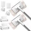 Hands-Free Multi-Purpose Flat Mop Lazy Cleaning & Face Towel, Zero Touch Mini Grip Mops, Lazy Cloth Changing Mini Mop Wet and Dry No-Touch Disposable for Hardwood, Tile, Marble (2Pcs-37.40in) view 1