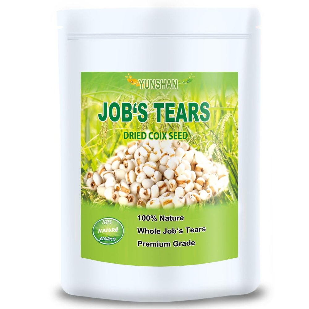 Job's Tears Dried Coix Seed, 100% Natural, Premium Grade Asian Pearl Barley, Whole Grain for Tea, Congee, Soup (B-150g(5.3oz))