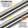 Adjustable Curved Shower Rod - No Drill, Rustproof 304 Stainless Steel Telescoping Pole for Bathroom & Fitting Room - Easy Install, Space-Saving Design for Maximum Versatili view 4